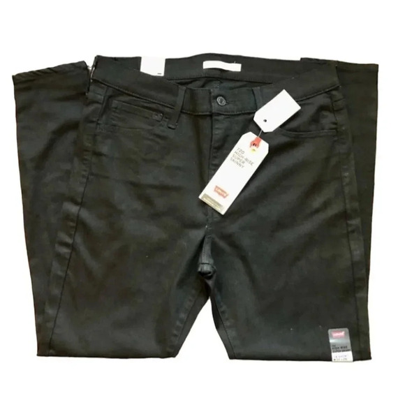 Levi's 720 High Rise Super Skinny Blackest Night Jeans Size 14 Short 32/28 NWT - Picture 1 of 10